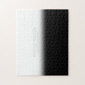 白無地の黒の秘密のメッセーパーソナライズされたジ ジグソーパズル (縦)