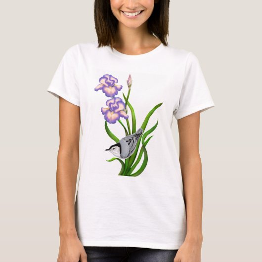 白焼きヌサッチのバードシャツ Tシャツ (正面)