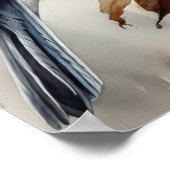 白焼きヌサッチバードアートプリントポスター ポスター (角)