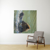 白熊がサーモンを捕まえた タペストリー (インサイチュ(横))