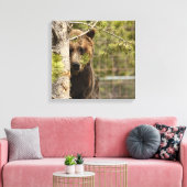白熊のぞき撮りキャンバスプリント キャンバスプリント (インサイチュ (リビング))