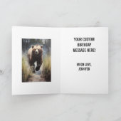 白熊のハッピーバースデー名 カード (内部)