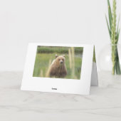 白熊の折り畳まれたサンキューカード サンキューカード (裏面)