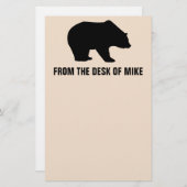 白熊パーソナライズされた 便箋 (正面/裏面)