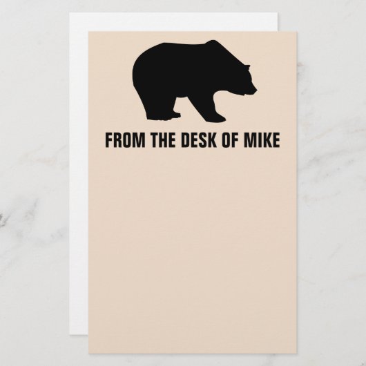 白熊パーソナライズされた 便箋 (正面/裏面)