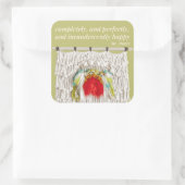 白熱した幸せなプライドと偏見シール スクエアシール (バッグ)