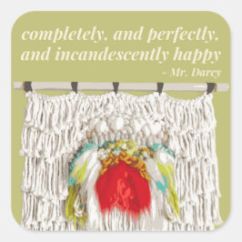 白熱した幸せなプライドと偏見シール スクエアシール