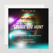 白熱イースターエッグのイースターエッグの狩りの招待状 招待状 (正面/裏面)