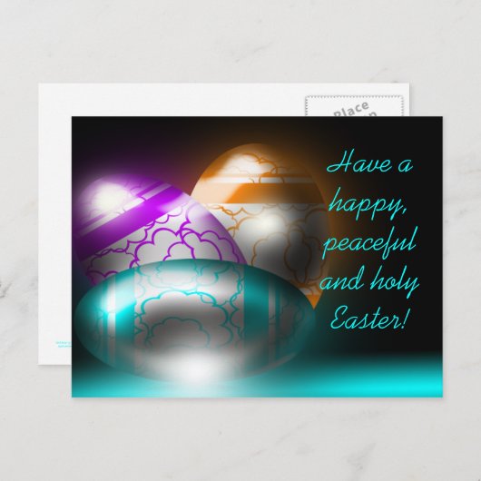 白熱イースターエッグの郵便はがき シーズンポストカード (正面/裏面)