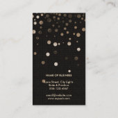 白熱グリッターの輝きの金ゴールドのメーキャップアーティストのファッション 名刺 (裏面)