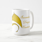 白熱ドラゴンの創造のマグ-金ゴールド コーヒーマグカップ (正面右)