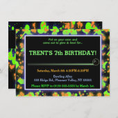 白熱ボールの(ばちゃばちゃ)跳ねる 招待状 (正面/裏面)