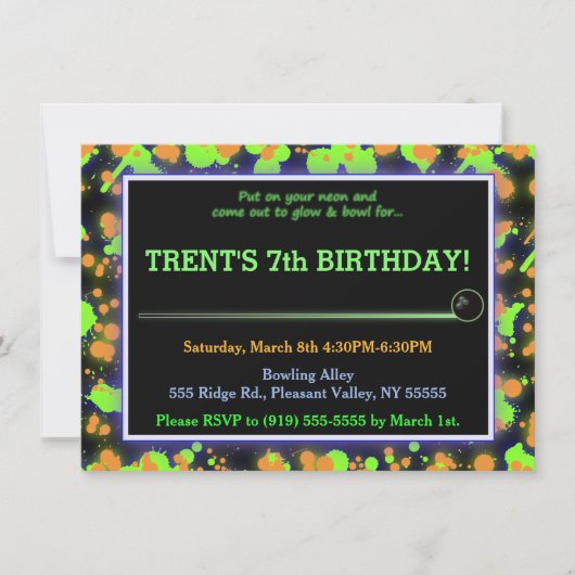 白熱ボールの(ばちゃばちゃ)跳ねる 招待状 (正面)