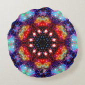 白熱光の星のカライド丸い枕 ラウンドクッション (裏面)