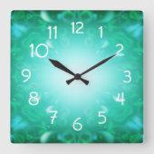 白熱泡 スクエア壁時計 (正面)