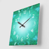 白熱泡 スクエア壁時計 (傾斜)