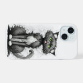 白熱狂するい猫 iPhone 15ケース (裏面横)