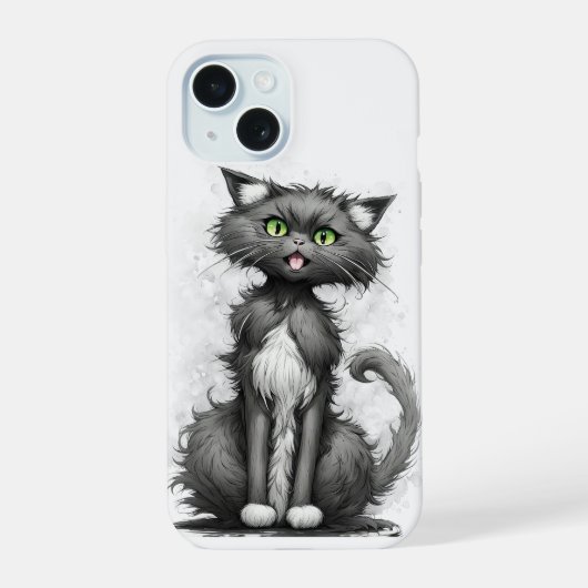 白熱狂するい猫 iPhone 15ケース (裏面)
