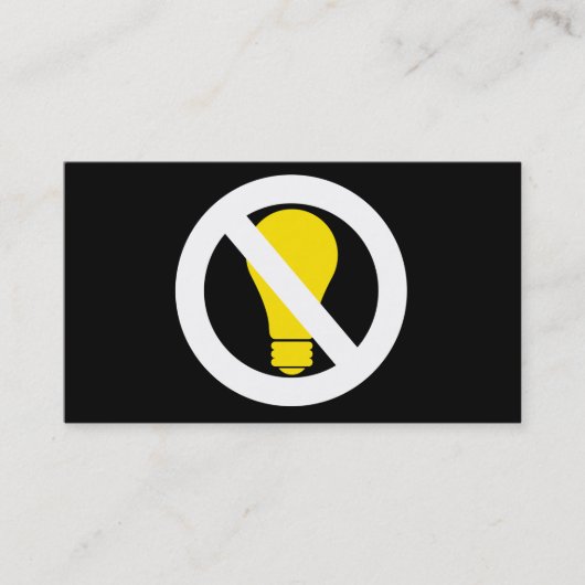 白熱電球なし 名刺 (正面)