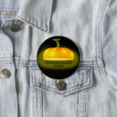 白熱［赤熱］光を放つかぼちゃ秋ユニークかわいい秋 缶バッジ (インサイチュ)