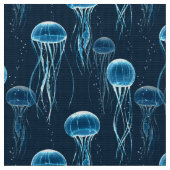 白熱［赤熱］光を放つなくらげ ファブリック (クローズアップ)