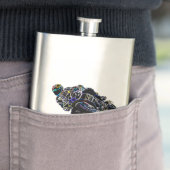 白熱［赤熱］光を放つなオートバイのライダーの円の競争のスケッチ フラスク (インサイチュ)