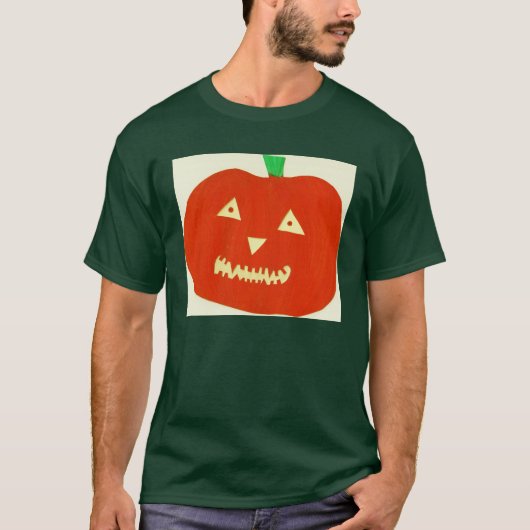 白熱［赤熱］光を放つなカボチャワイシャツ Tシャツ (正面)