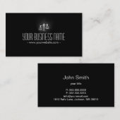 白熱［赤熱］光を放つなスケールアイコン弁護士または弁護士の名刺 名刺 (正面/裏面)