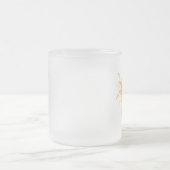 白熱［赤熱］光を放つなトランペット音楽ギフト フロストグラスマグカップ (中央)