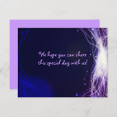 白熱［赤熱］光を放つなネオンはバルミツワーの応答カードを主演します 出欠カード (正面/裏面)