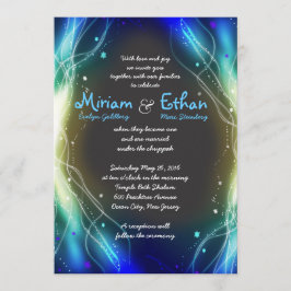 白熱［赤熱］光を放つなネオンはユダヤ人の結婚式招待状を主演します 招待状