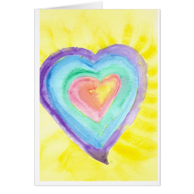 白熱［赤熱］光を放つなハート (正面)