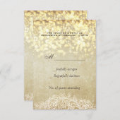 白熱［赤熱］光を放つなライトバーラップ及びレースの国の上品 出欠カード (正面/裏面)