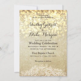 白熱［赤熱］光を放つなライトバーラップ及びレースの国の上品 招待状