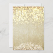 白熱［赤熱］光を放つなライトバーラップ及びレースの国の上品 招待状 (裏面)