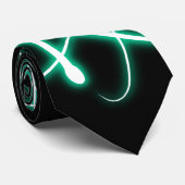 白熱［赤熱］光を放つな原子|の黒 ネクタイ (ロール)
