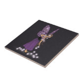 白熱［赤熱］光を放つな星によってはかわいらしい紫色の妖精の女の子が開花します タイル (側面)