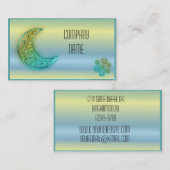 白熱［赤熱］光を放つな月および星の名刺 名刺 (正面/裏面)