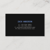 白熱［赤熱］光を放つな正方形のモザイク-青 名刺 (裏面)