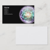 白熱［赤熱］光を放つな稲妻の球カード 名刺 (正面/裏面)