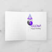 白熱［赤熱］光を放つな虹のお誕生日ケーキ カード (内部)