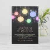 白熱［赤熱］光を放つな虹のランタンの結婚式招待状 招待状 (スタンド正面)