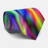 白熱［赤熱］光を放つな虹の抽象芸術 ネクタイ (ロール)