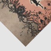 白熱［赤熱］光を放つな輝やきを用いるかわいい妖精のシルエット、 薄葉紙 (詳細)