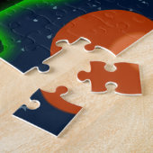 白熱［赤熱］光を放つな青い目の平和宇宙人 ジグソーパズル (側面)