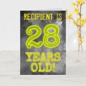 白熱［赤熱］光を放つオーラ不気味ルック"28歳！" +名前 カード (黄色い花)