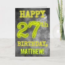 白熱［赤熱］光を放つオーラ不気味ルック「HAPPY 27誕生日」