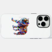 白熱［赤熱］光を放つカラフル虎 – ガラス鮮やかアール Case-Mate iPhoneケース (裏面 (横))