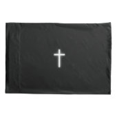 白熱［赤熱］光を放つキリスト教十字架 – 見守る 枕カバー (裏面)