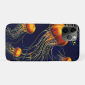 白熱［赤熱］光を放つクラゲ海 Case-Mate iPhoneケース (裏面(横))